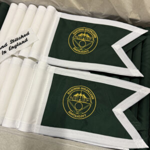Puttinggreenflagga broderad, dubbelsidig