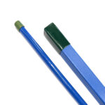 Markeringsstolpe blå/grön, mark under arbete